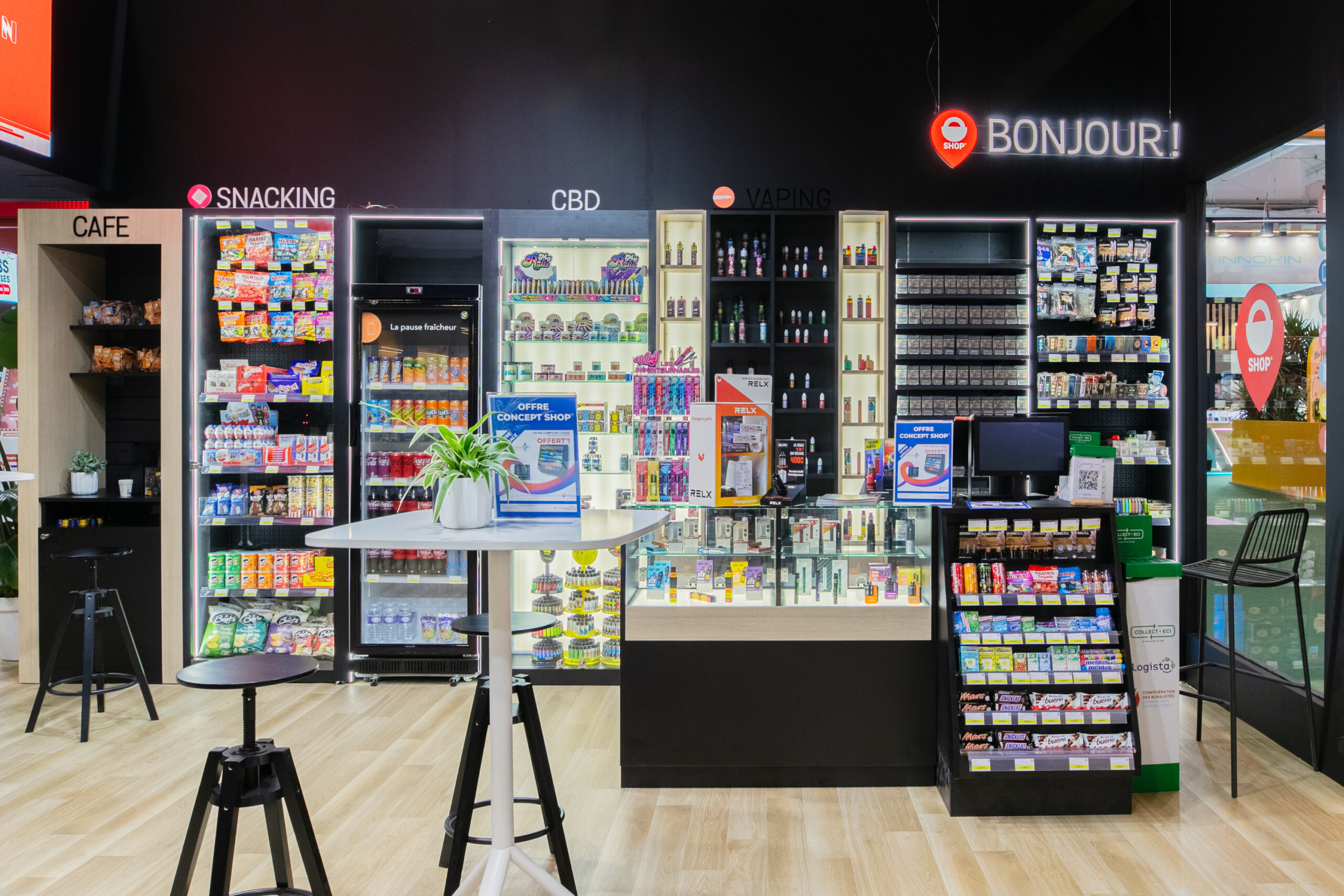 Vue d'intérieur du stand sur-mesure Logista au salon Losangexpo 2025.