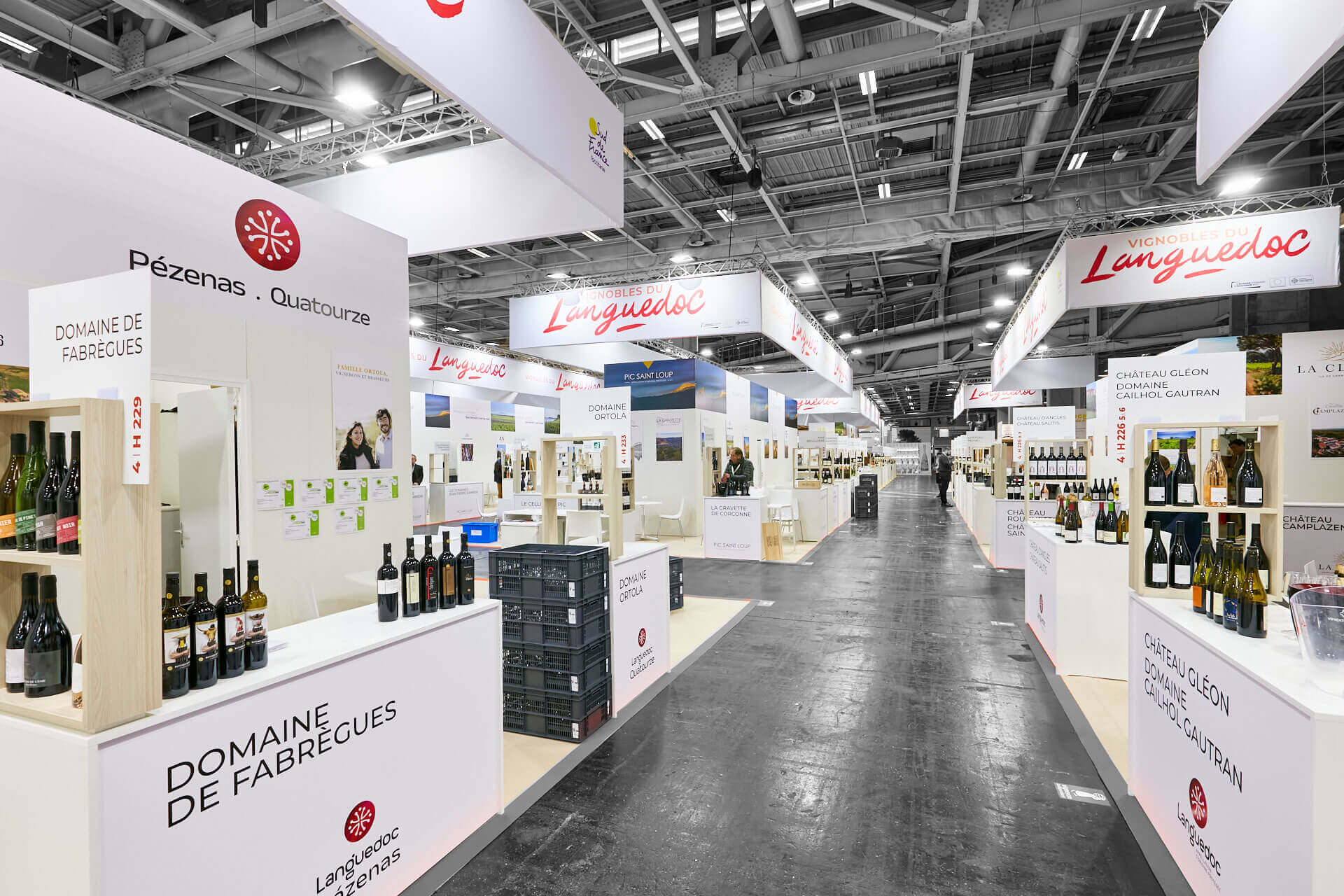 focus produits du stand sur-mesure IGP Languedoc au salon WINE PARIS 2024