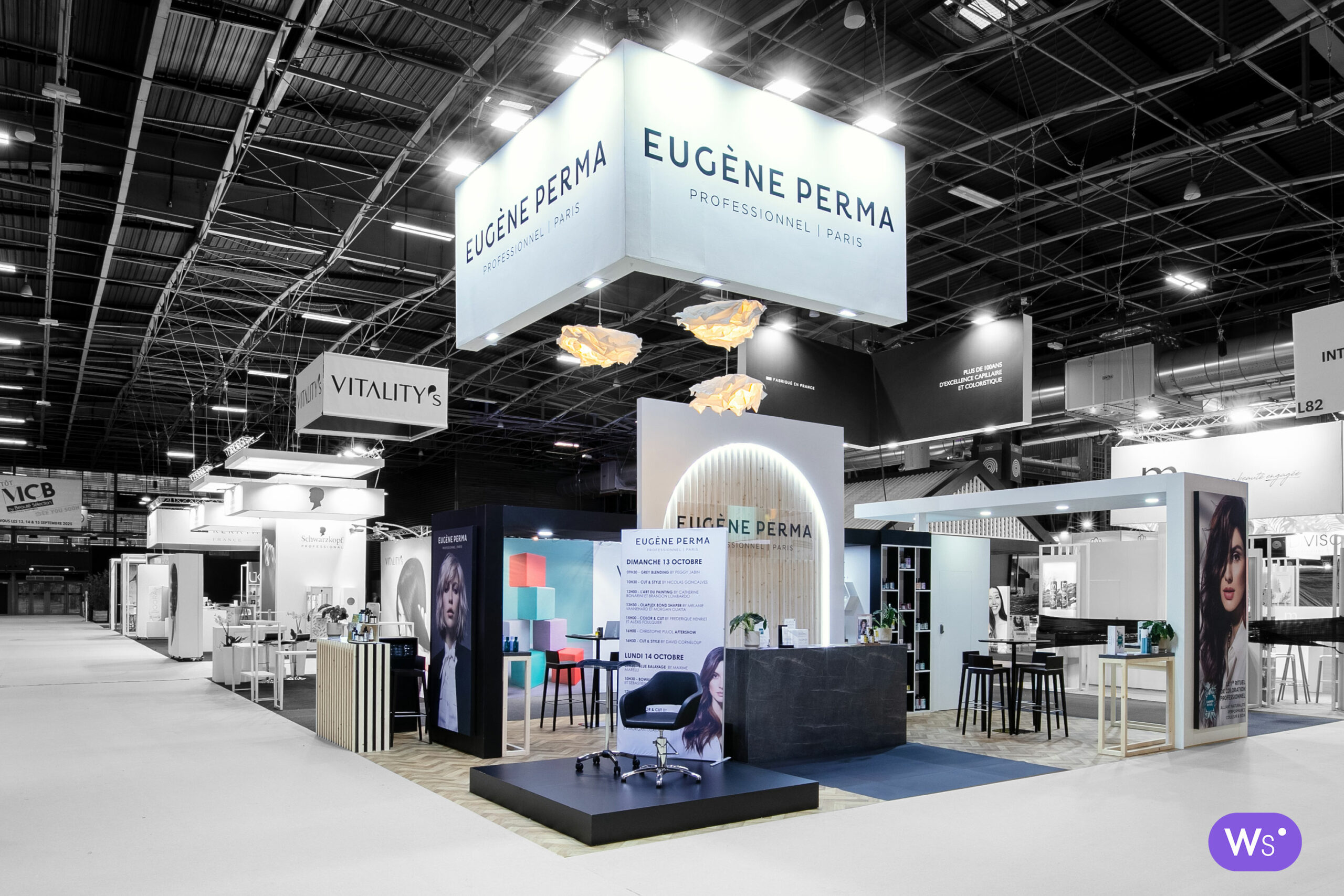 Vu d'ensemble du stand sur-mesure eugene perma au MCB 2024