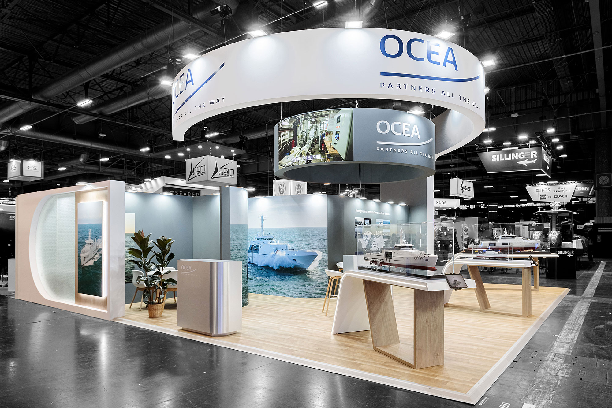 custom-built OCEA stand at EURONAVAL 2024