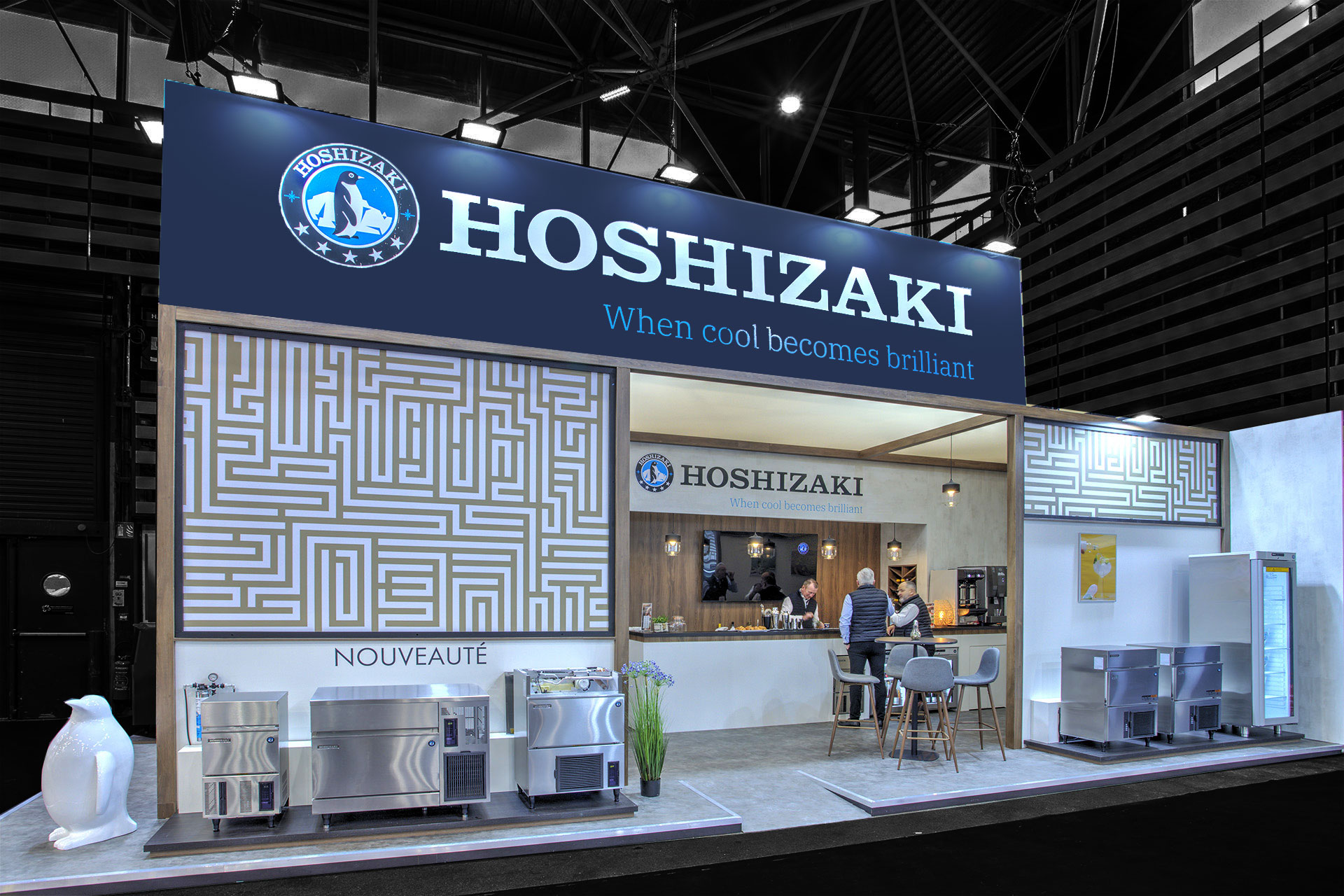 View of the customized hoshizaki stand at Sirha 2025