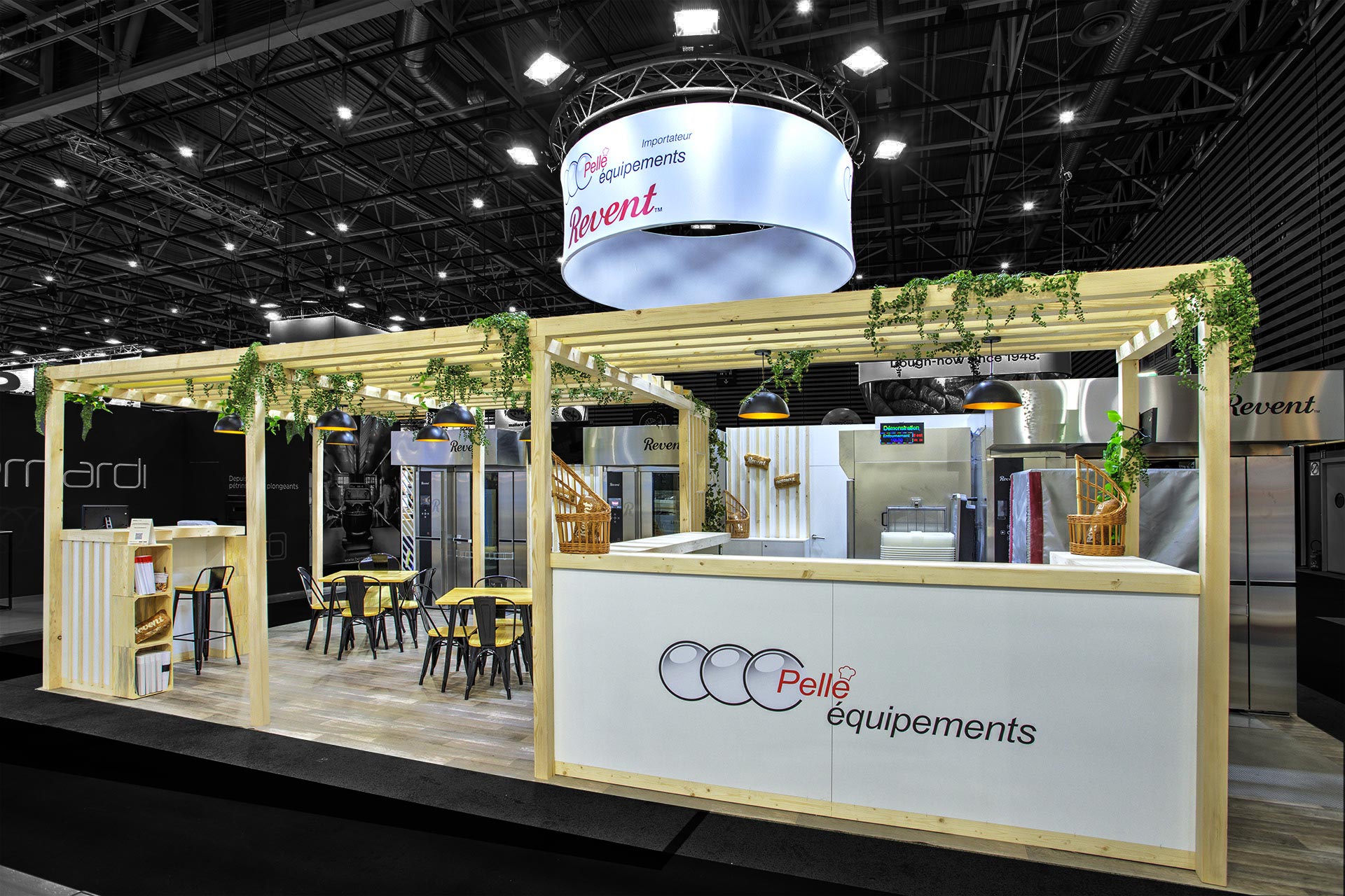 View of the pelle équipement custom-built stand at Sirha 2025