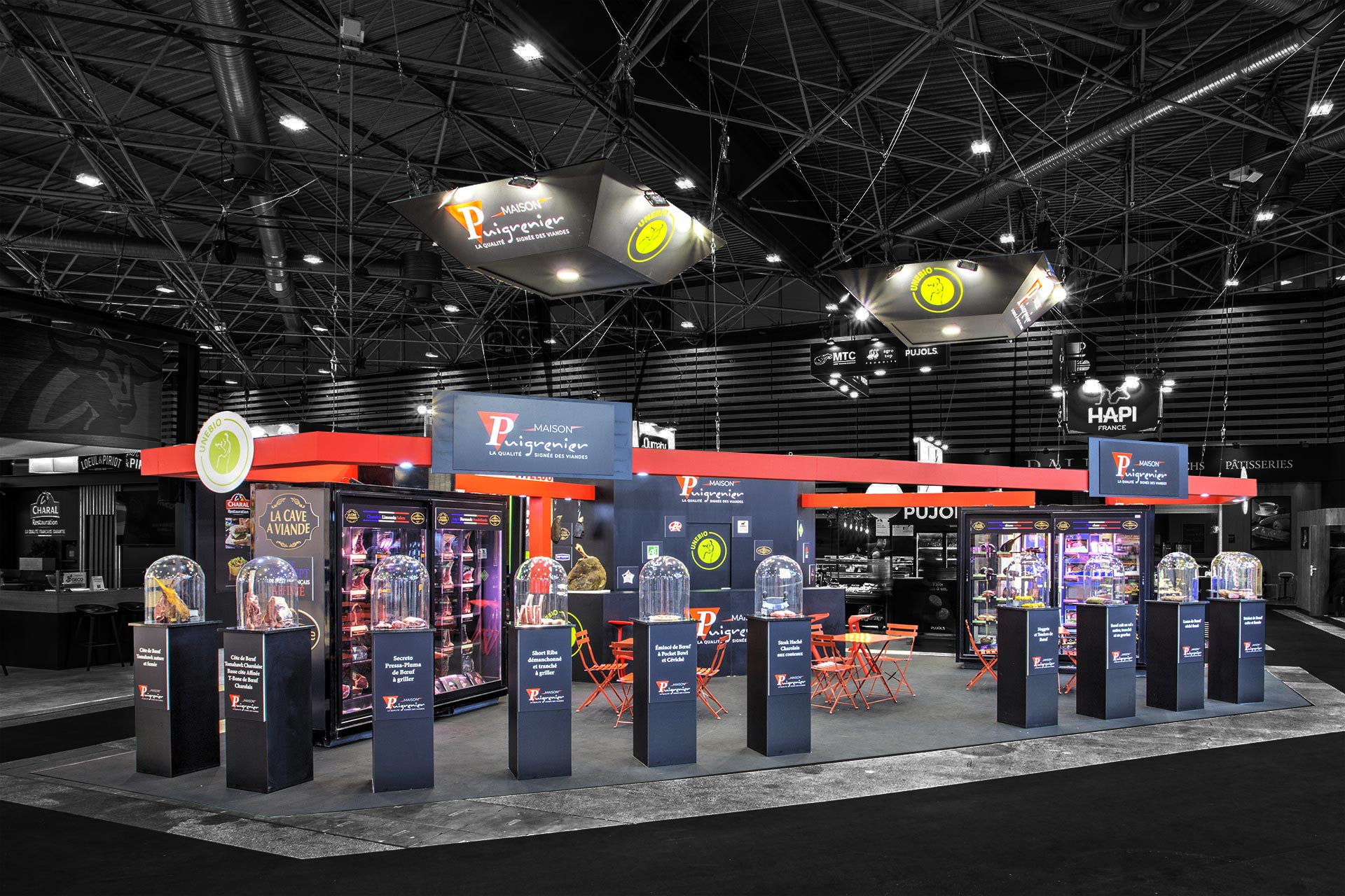 View of the Puifrenier custom-built stand at Sirha 2025