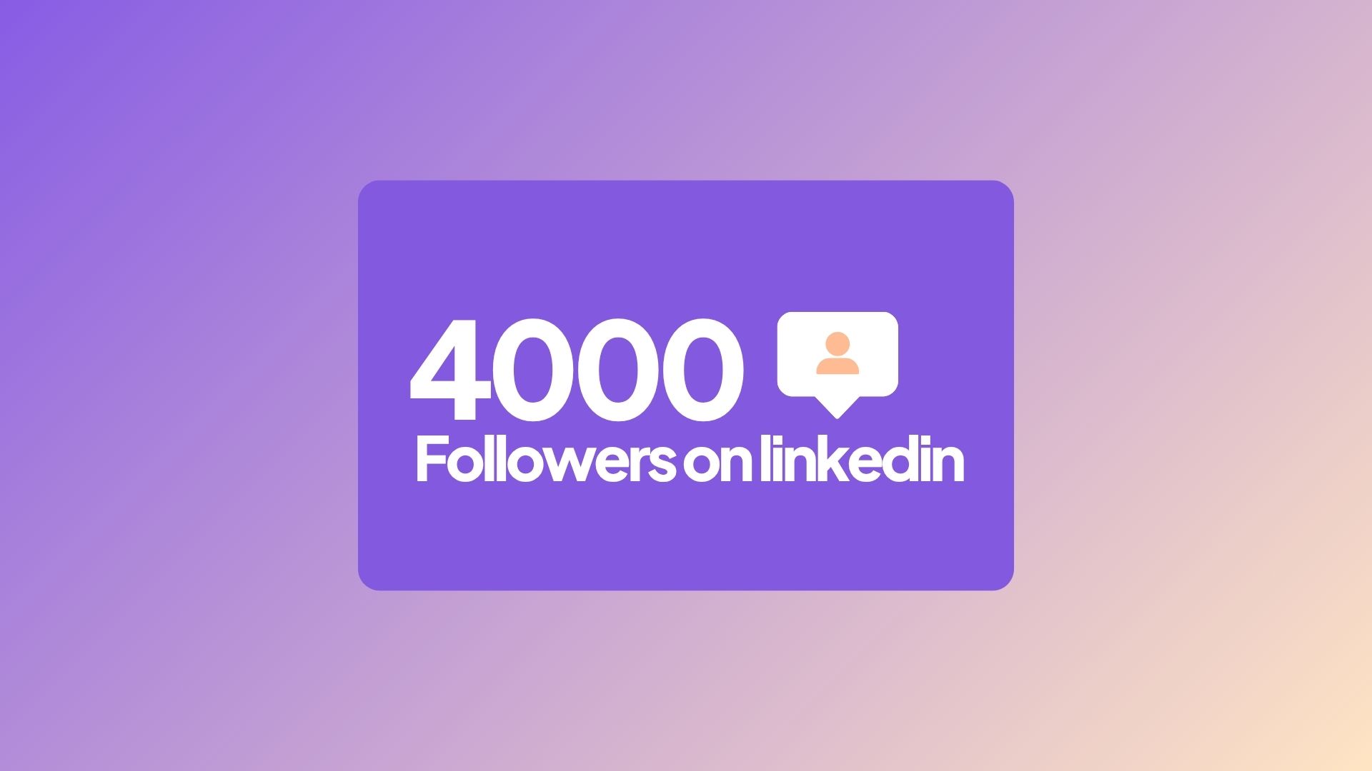 Miniature simple de la vidéo pour les 4000 abonnés sur LinkedIn.
