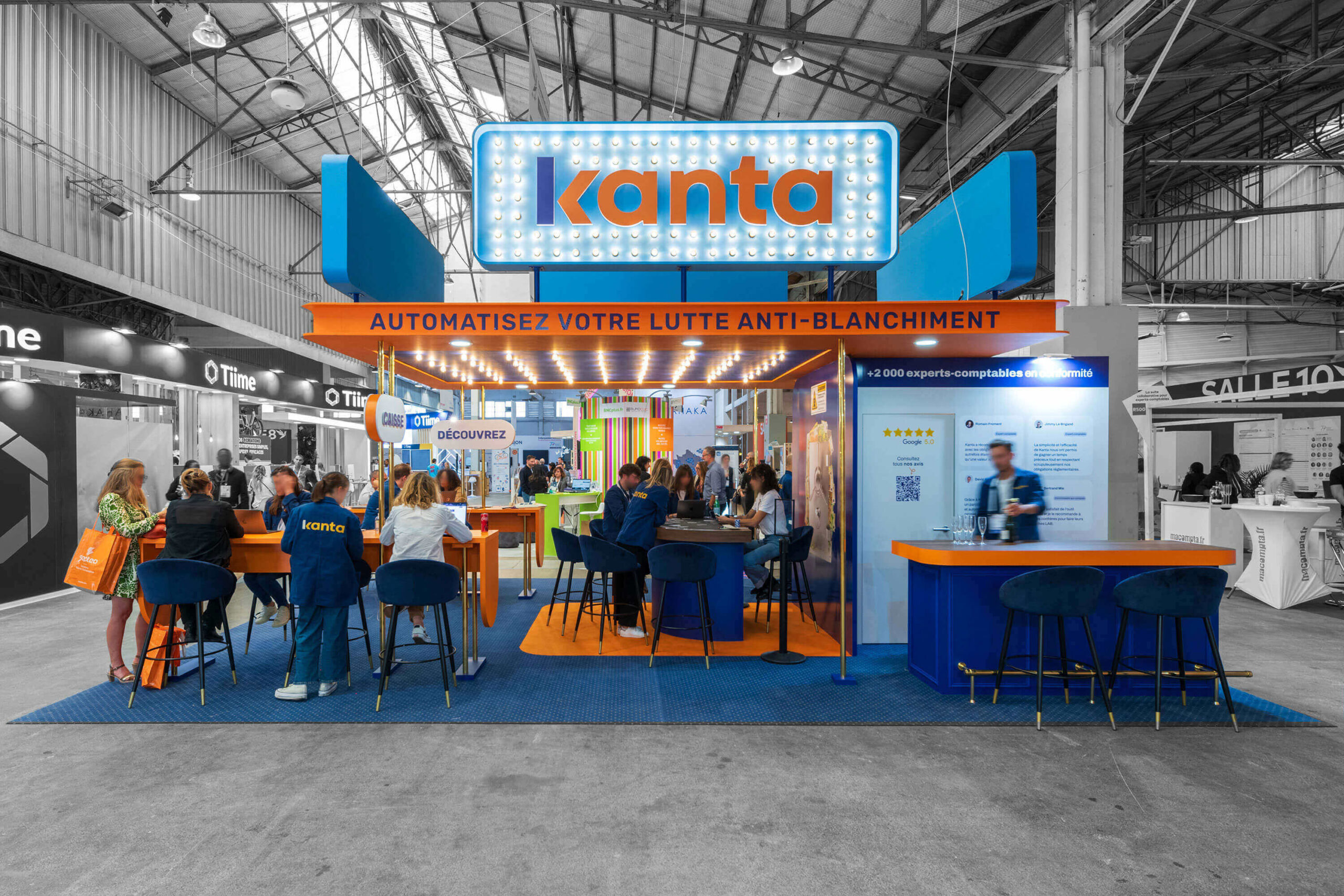 Vu de face du stand sur mesure KANTA lors du salon des Experts Compables 2024