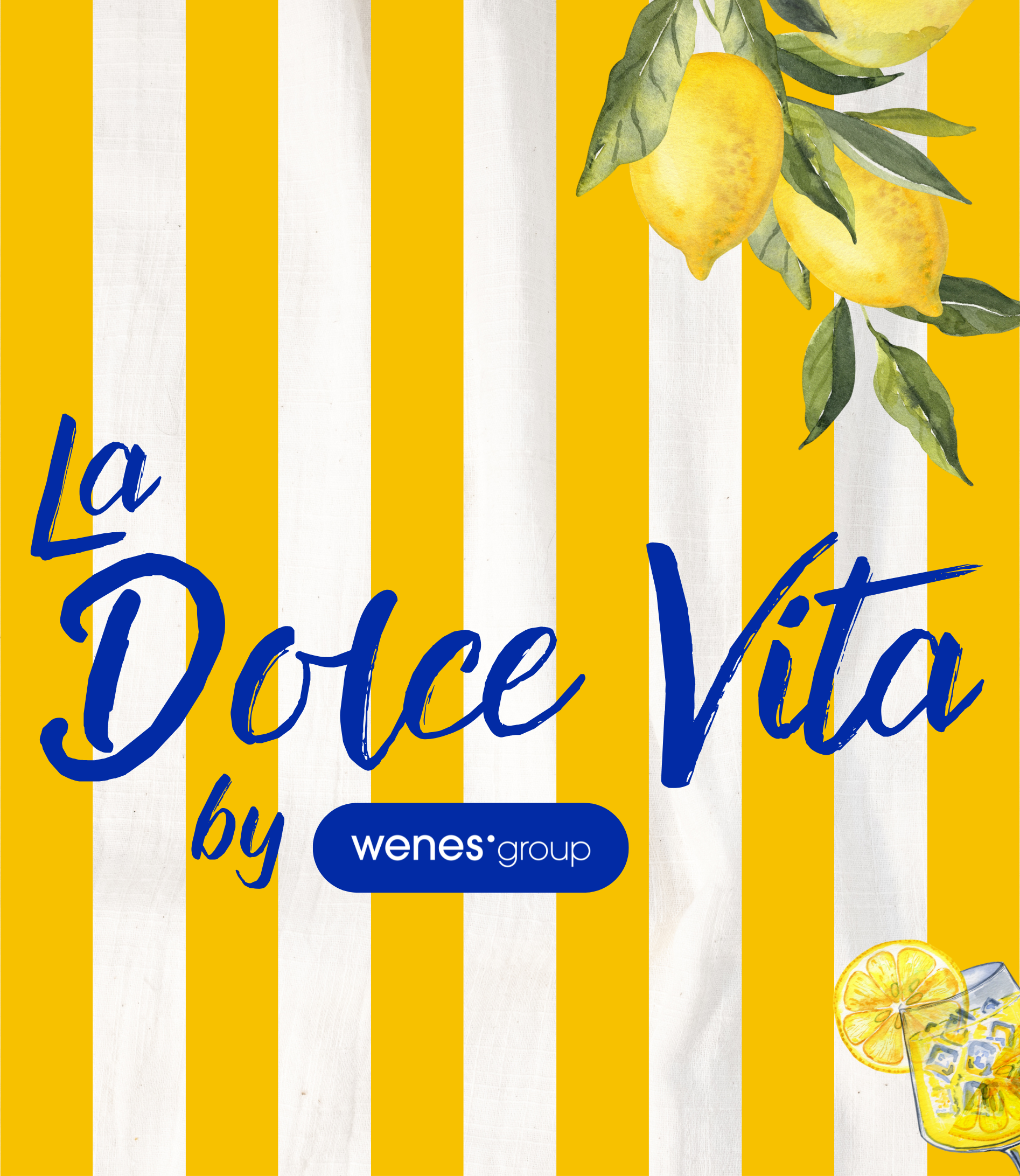Affiche de la soirée d'été Dolce Vita by WENES Group