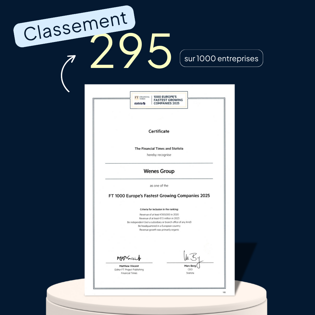 Classement de WENES Group 295 sur 1000 entreprises