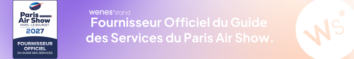Bandeau visuel page Fournisseur Officiel du Guide des Services du Paris Air Show.