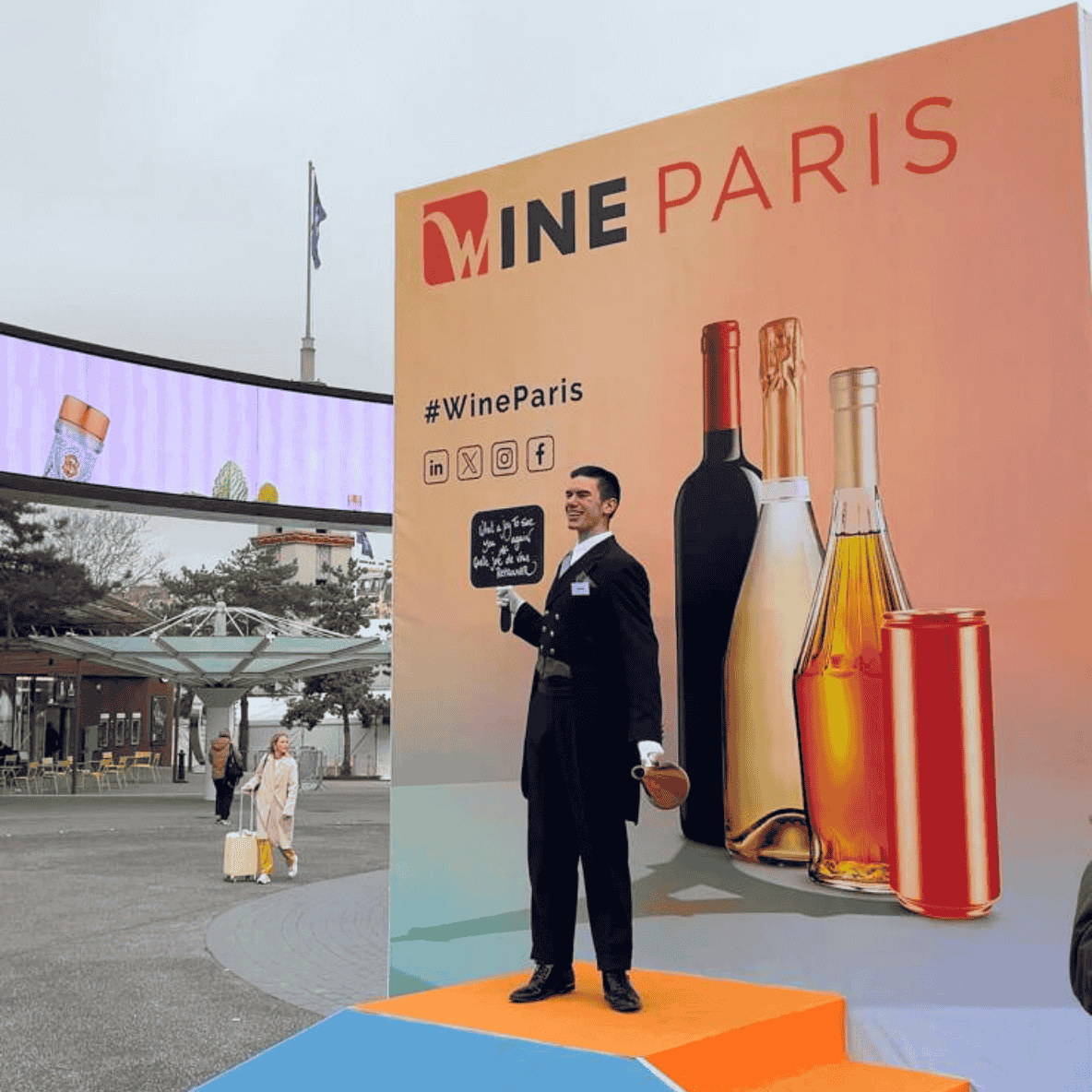 Accueil du salon Wine Paris 2026 à Porte de Versailles.