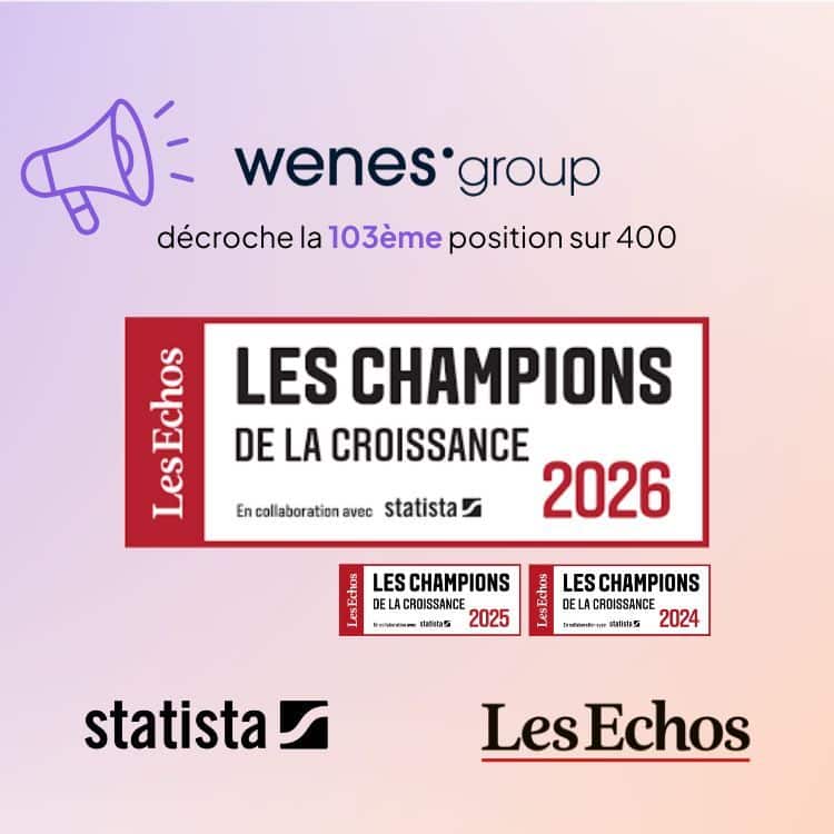 Wenes Group au palmarès des Champions de la Croissance des Echos 2026