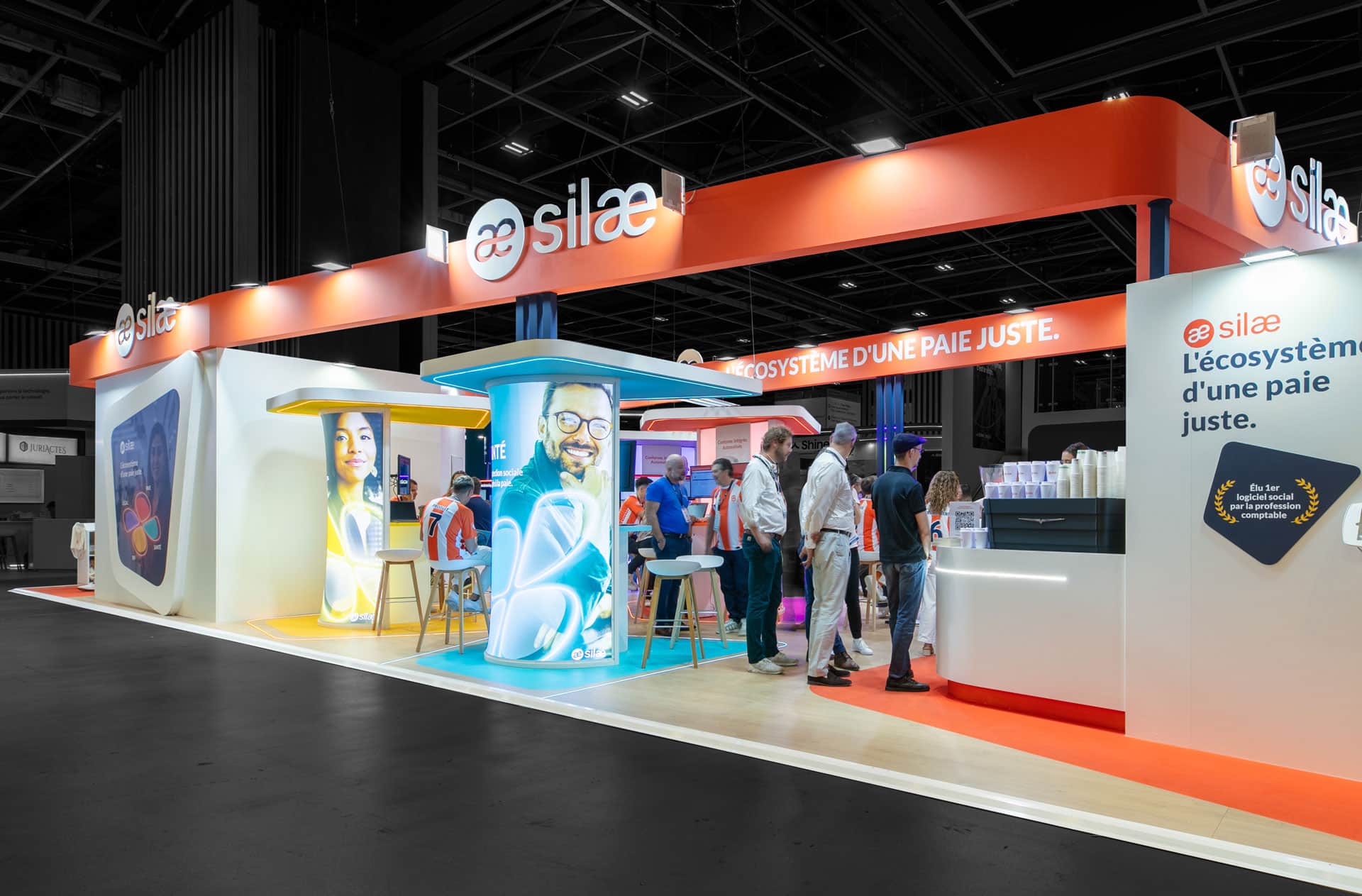 Vue de profil du stand Silae au salon COEC 2026.